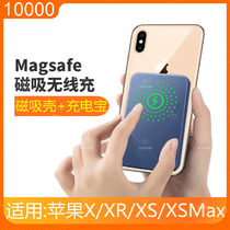 适用iPhone苹果XSMax磁吸无线充电宝X保护套xr透明手机壳xs一体式