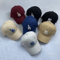 韩国MLB新款NYLA洋基队大LOGO标刺绣 男女可调节鸭舌棒球帽子CP66