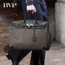 BVP意大利大牌铂金包男包真皮手提包奢侈品公文包时尚旅行大包