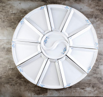 抖音菜盘子创意网红套装拼盘餐具组合家用陶瓷圆桌餐盘套餐圆扇形