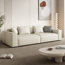 极简奶油风豆腐块沙发客厅简约现代直排沙发网红款科技布艺沙发