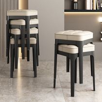 塑料凳子家用加厚可叠放现代简约椅子客厅餐桌备用不占空间方板凳