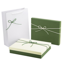 创意礼物盒子空盒大号围巾睡衣高级感小众礼品包装盒生日礼盒绿色