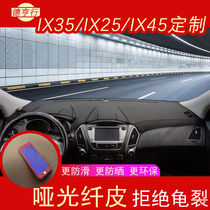 汽车中控台防晒垫北京现代ix25ix35防滑仪表台避光垫工作台遮阳垫