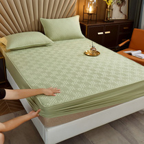 抗菌A类夹棉床笠纯色四季通用防尘隔脏床垫保护套防滑床罩加厚