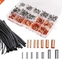 970Pcs Wire Ferrules Kit Tinned Copper Crimp Connector Elect