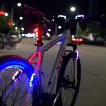 自行车灯尾灯警示山地自行车夜行后尾灯夜骑灯单车闪烁前灯
