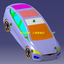 特斯拉Model X轿车外观曲面Catia含参3D三维几何数模型汽车轮胎x