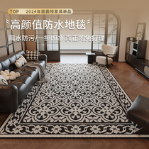 轻奢高级茶几客厅地毯2024新款卧室床边毯免洗可擦地垫大面积全铺
