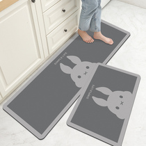厨房地垫防滑吸水脚垫门口耐脏防油防水家用可擦硅藻泥耐脏地毯