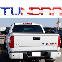 适用于丰田坦途尾箱车标 TUNDRA亚克力国旗贴标 皮卡凹槽标改装标
