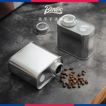 Bincoo咖啡豆保存罐单向排气阀马口铁咖啡粉密封罐储物罐便携密封