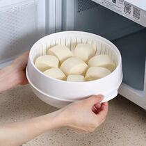 微波炉专用蒸笼热馒头饺子蒸盒方形可加水蒸包子蒸屉厨房加热用具