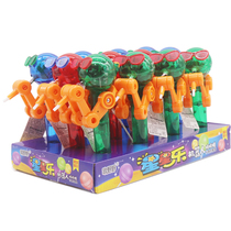 星星乐社会人网红棒棒糖机器人吃糖水果味儿童创意玩具糖果批发