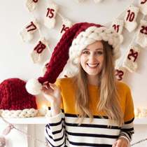 冰岛编织毛线婴儿红色宝宝圣诞睡帽针织帽子儿童成人礼物圣诞节