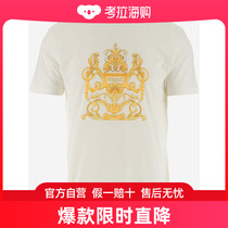 香港直邮Versace范思哲男士百搭T恤衫白色短袖徽标舒适印花棉质