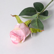 仿真玫瑰花 婚庆客厅装饰摆件假花人造手工绢花材保加利亚拍照道