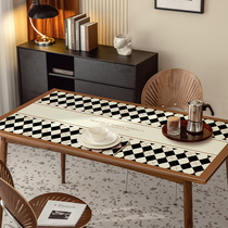 UARA布鲁克林轻奢高级感皮革餐桌垫防水防油免洗隔热桌布长方形厚