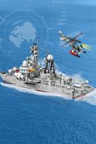 乐高大型积木拼装玩具船益智男孩军舰航空母舰模型六一儿童节礼物