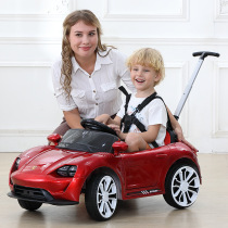 四轮遥控轿车宝宝玩具车可坐人男女小孩带推把摇摆车儿童电动汽车
