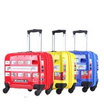 16寸伦敦巴士儿童拉杆箱骑行万向轮旅行箱汽车可坐行李箱厂家定制