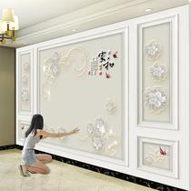电视背景墙壁纸大气壁画现代简约8d立体墙布客厅影视墙壁布5d墙纸