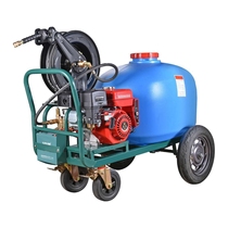 德国汽油柴油超高压洗车机移动带水箱大功率商用清洗机物业洗地水