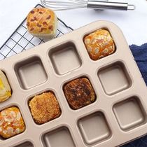 吐司模具12连方形迷你面包磅蛋糕汉堡胚模家用烤箱不粘烤盘小厂家