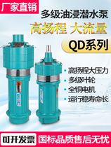 QD多级潜水泵高扬程工地水泵深井小老鼠家用220V抽水灌溉电泵