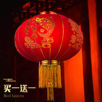 大红色绒布灯笼2023新年春节家用阳台大门口室外挂饰过年户外喜庆