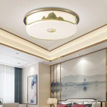 新中式全铜吸顶灯客厅灯禅意中国风餐厅卧室房间书房风扇铜灯具