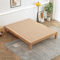 定制全榉木实木床双人1.8榻榻米床简约现代无床头床架1.5床单人床