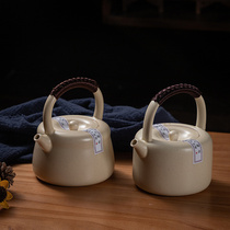 苏打釉茶壶提梁茶壶煮茶壶烧水壶泡茶专用煮茶器陶瓷蜡烛温茶器炉