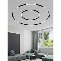 超薄圆形磁吸轨道灯嵌入式全光谱明装暗装智能客厅弧形定制环型灯