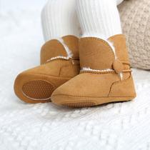 ins宝宝雪地靴冬季婴儿加绒保暖棉靴子幼儿学步鞋室内防滑步前鞋