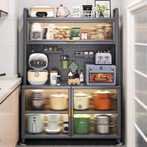 厨房多功能餐边柜置物架家用橱柜落地收纳碗柜微波炉烤箱储物柜子