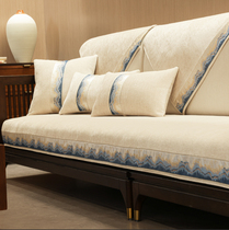 新中式实木红木沙发垫套罩高档防滑坐垫直排贵妃扶手盖巾沙发坐垫