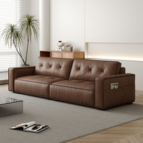 现代简约猫爪皮折叠沙发床两用小户型客厅可变床2024新款复古风