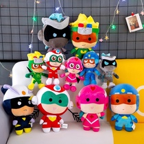 开心超人毛绒公仔开心超人联盟周边伽罗儿童礼物动漫玩具玩偶抱枕