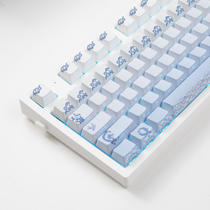 JKDK青花瓷 蓝色侧刻透光 OEM键帽68 75 84 87 104 8.0机械键盘