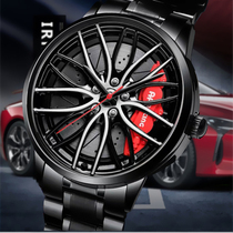 全新韩版跑车轮胎炫酷个性石英全自动机芯手表男士非机械精钢手表
