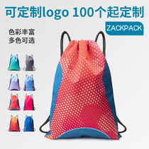 zackpack运动防水束口袋抽绳双肩包定制印LOGO健身房训练背包定做