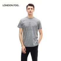 【纯棉】伦敦雾圆领印花短袖T恤男夏季新款吸湿透气休闲体恤上衣