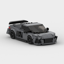moc积木汽车模型适用乐高拼装奥迪R8 GT3赛车speed系列男孩8格车
