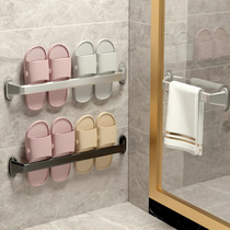 卫生间置物架浴室免打孔拖鞋架鞋子收纳架神器厕所壁挂式沥水架子