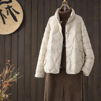 轻薄短款90白鸭绒羽绒服女2023冬季新款韩版时尚宽松百搭保暖外套