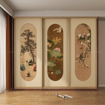 中式复古装饰衣柜门贴纸改造老式柜子木门房间翻新贴画国风壁纸