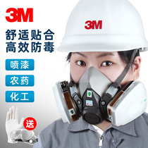 3M6200防毒面具防酸性呼吸罩化工气体面俱氯化氢喷漆甲醛防毒面罩