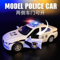 儿童惯性公安警车玩具仿真警察车110模型男女孩救护小汽车特警