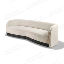 定制 意式棉麻布艺沙发客厅简约弧形异形不规则设计师款极简沙发